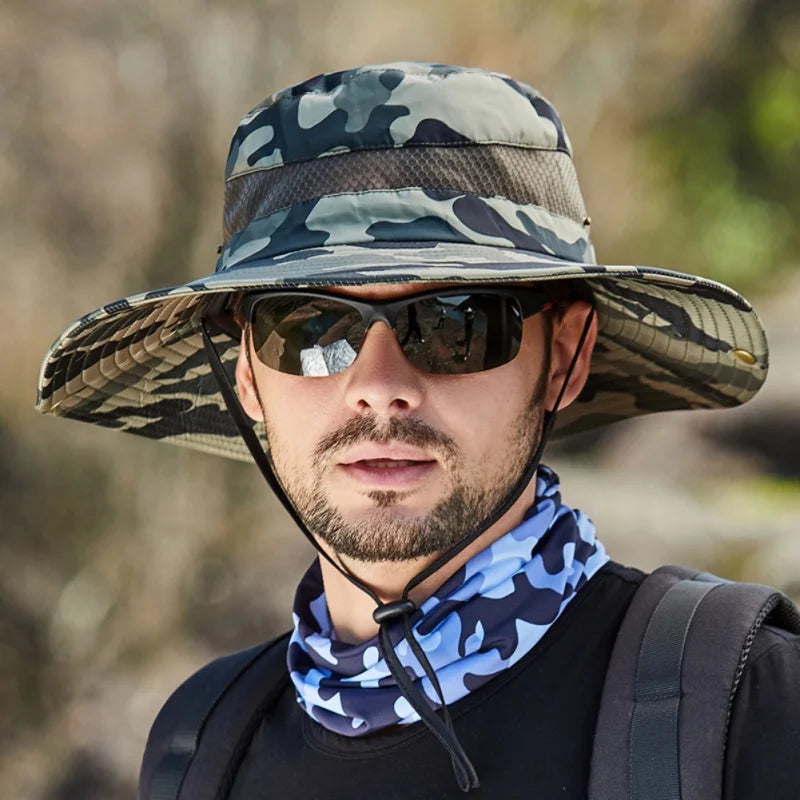 Summer UV Protection Wide Brim Fishing Hat