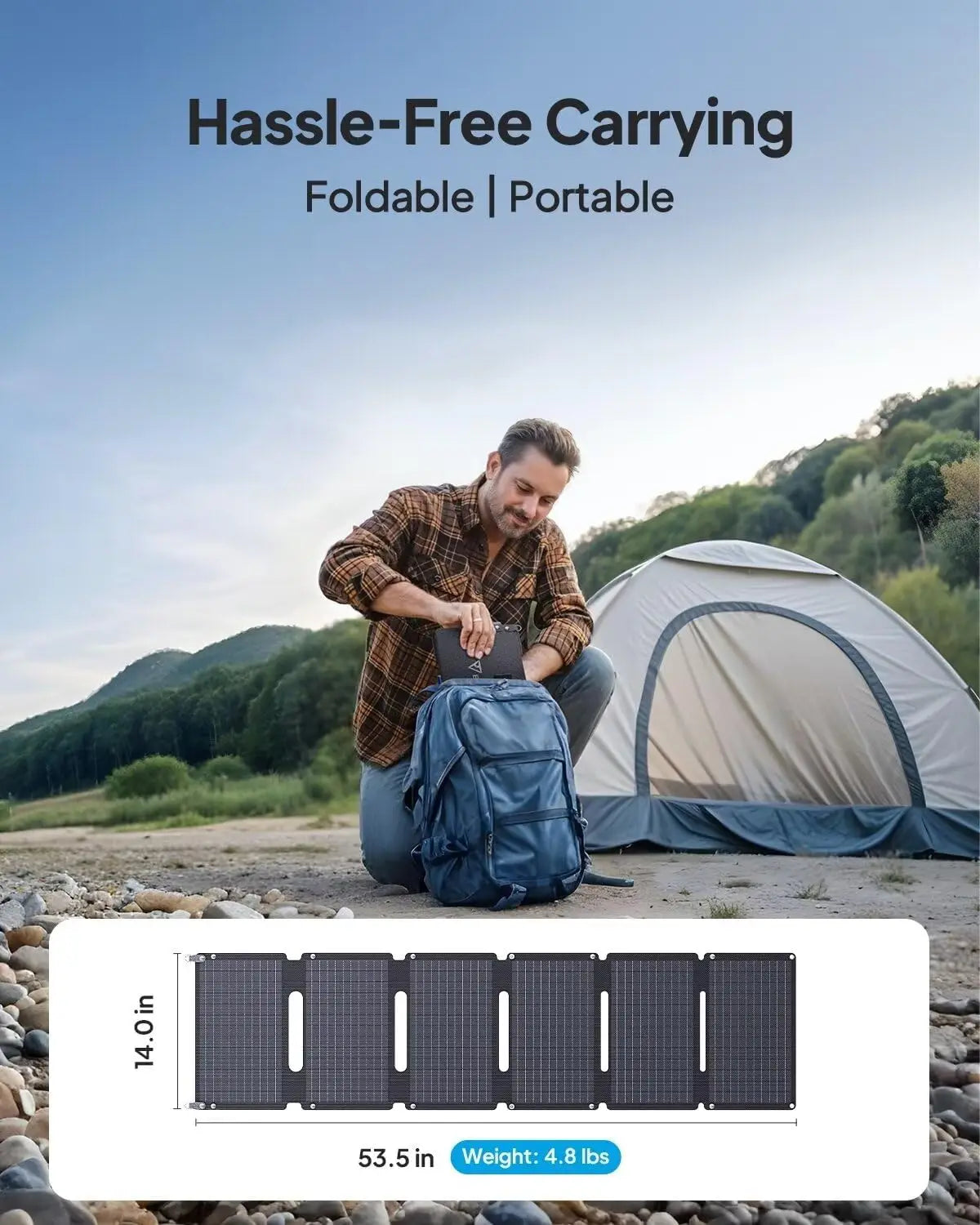 BLUETTI 60 Watt Solar Panel For Portable Power Station AC2A