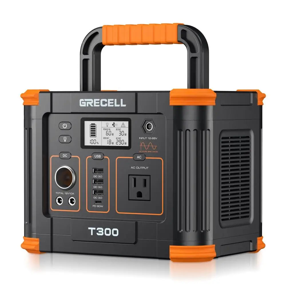 300W Portable Solar Generator 288Wh Power Station with USB-C & AC Outlet