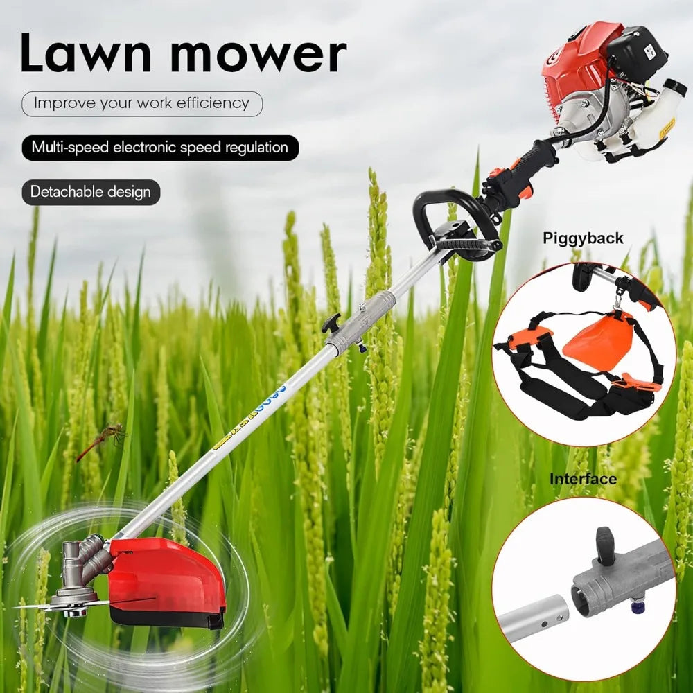 5-in-1 Gas Powered Brush Cutter and Trimmer 52cc