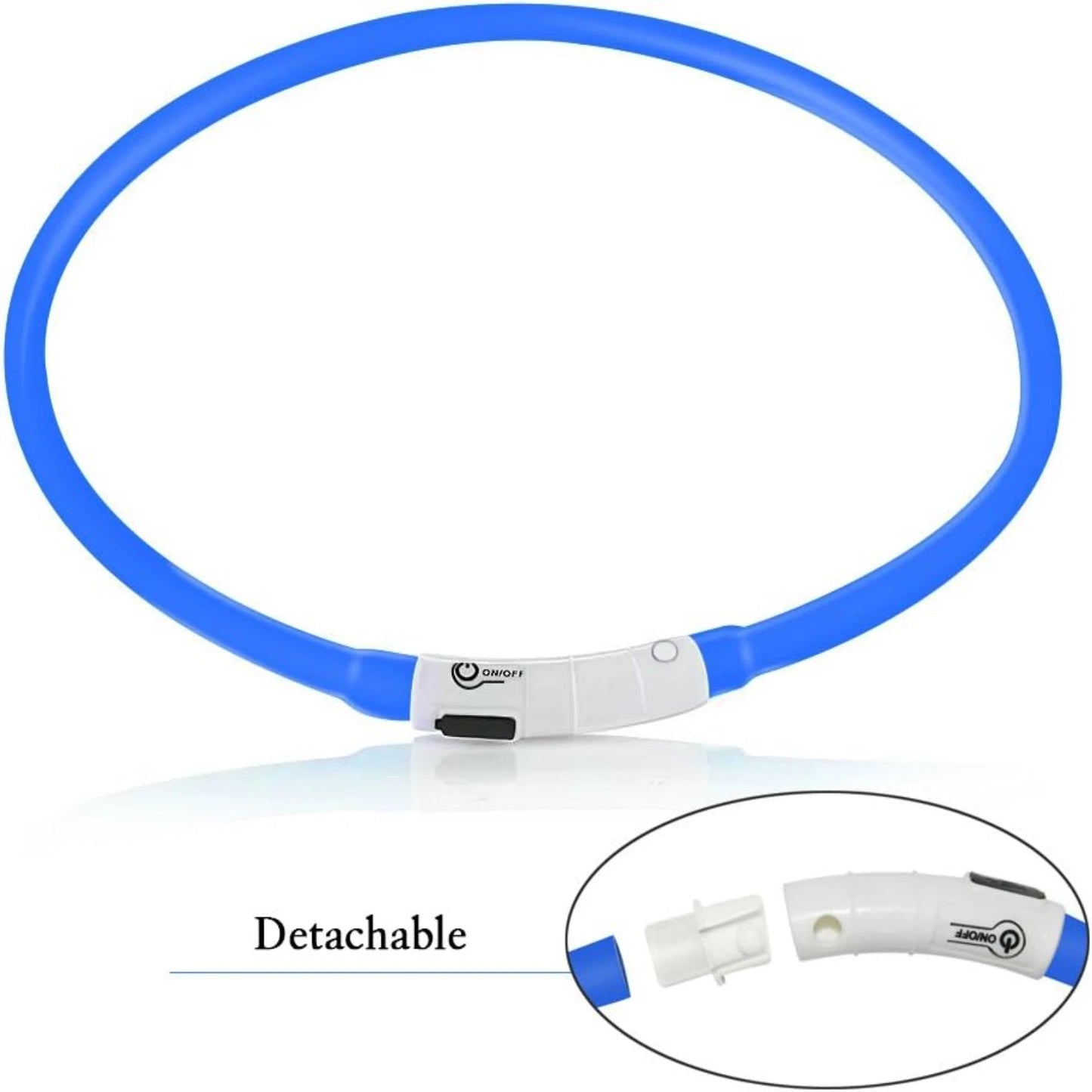 USB Rechargeable LED Dog Collar with 3 Light Modes