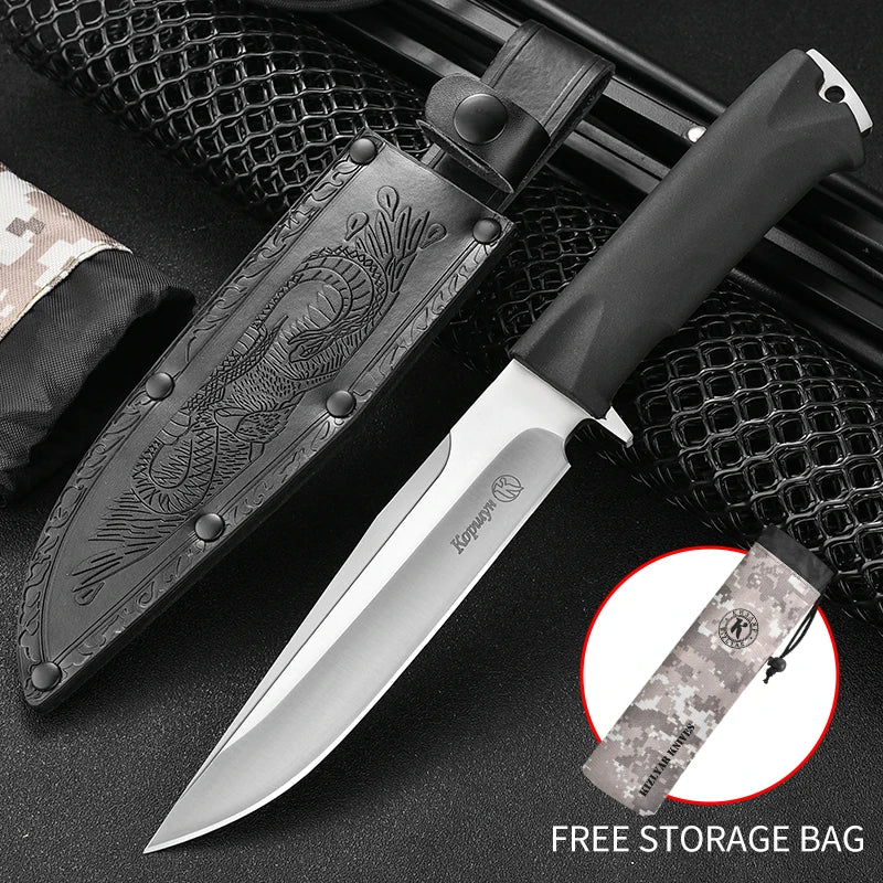 Beige or Black Knife for Hunting, Hiking and Exploration