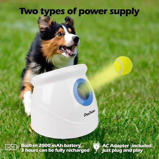 Dog Automatic Ball Launcher, Dogs Balls Thrower Machine, Dogs Toy Adjustable Distance 10-40ft