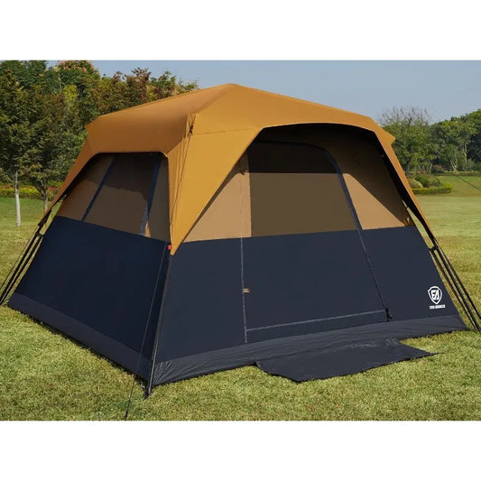 Instant Setup 6 Person Blackout Cabin Tent with Rainfly