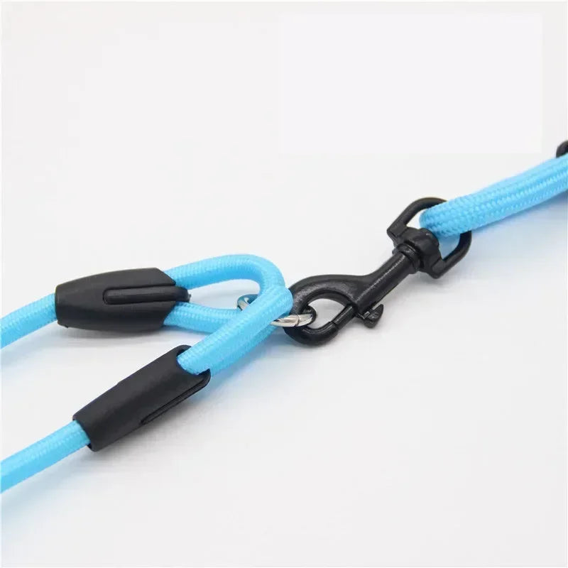 Double Dog Leash Coupler for Small Pets Nylon Twin Lead