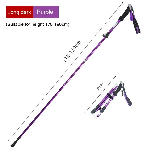 Trekking Stick Folding Poles Camping Ultralight Hiking Stick