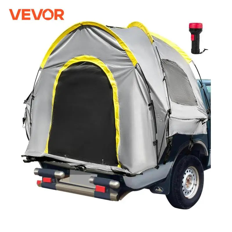 Truck Tent 6.4'-6.7’ Truck Bed Tent Full-Size Pickup Tent Waterproof Truck Camper, 2 Mesh Windows