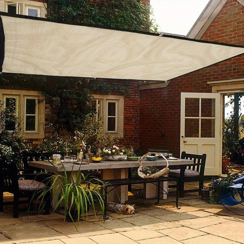 Beige HDPE Privacy Sunshade Net with 90 Percent UV Block