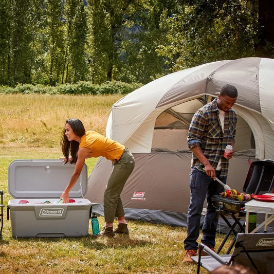 Coleman Weatherproof 10 Person Family Camping Tent with Divider