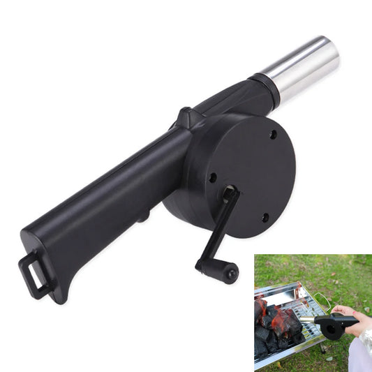 Hand Crank BBQ Fan for Fire Starting & Outdoor Grilling