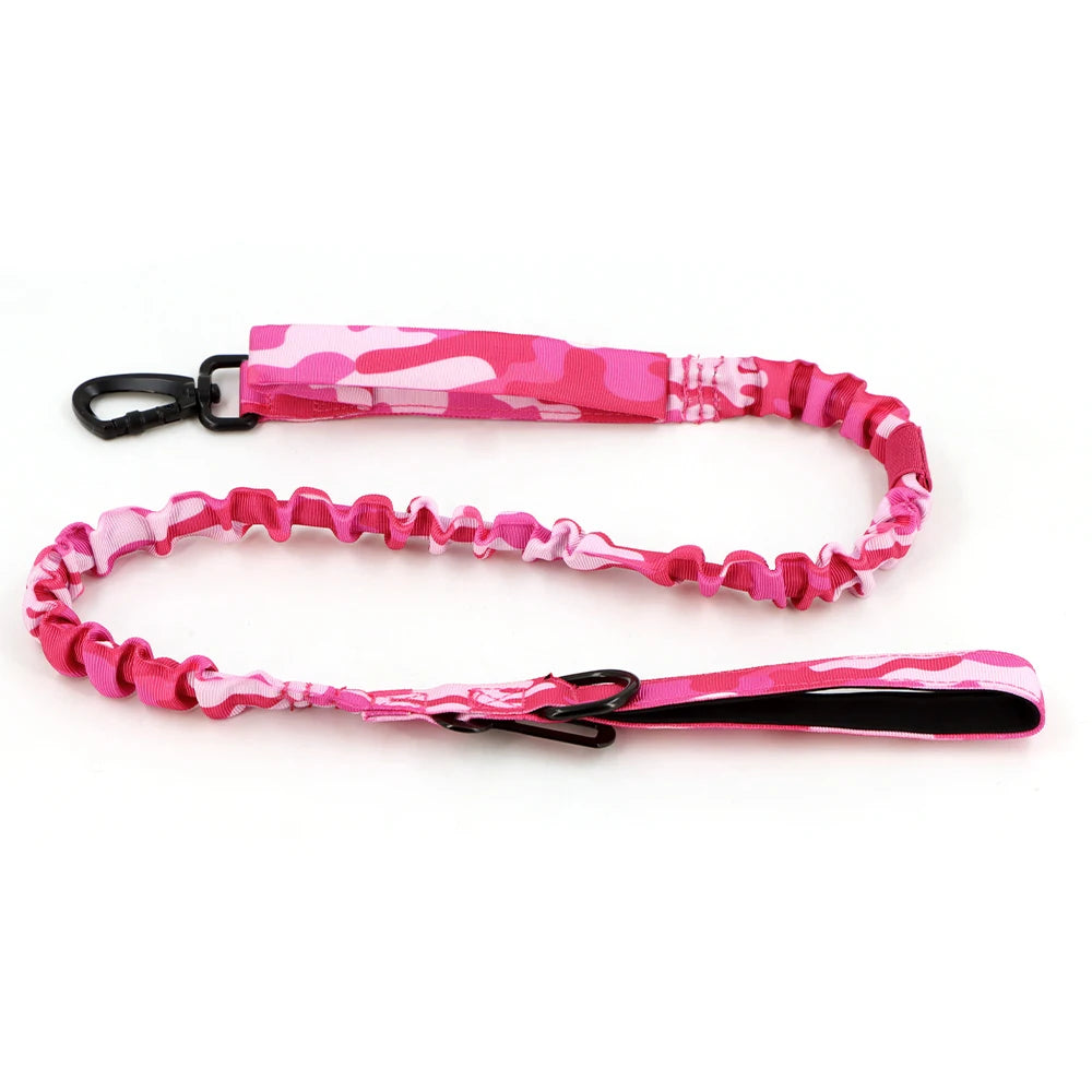 Pink Camouflage Adjustable Dog Harness and Leash for Large & Medium Dogs