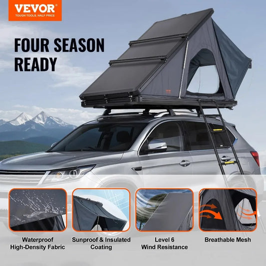 Rooftop Tent Hard Shell Waterproof for Jeep, SUV, Truck w/Ladder