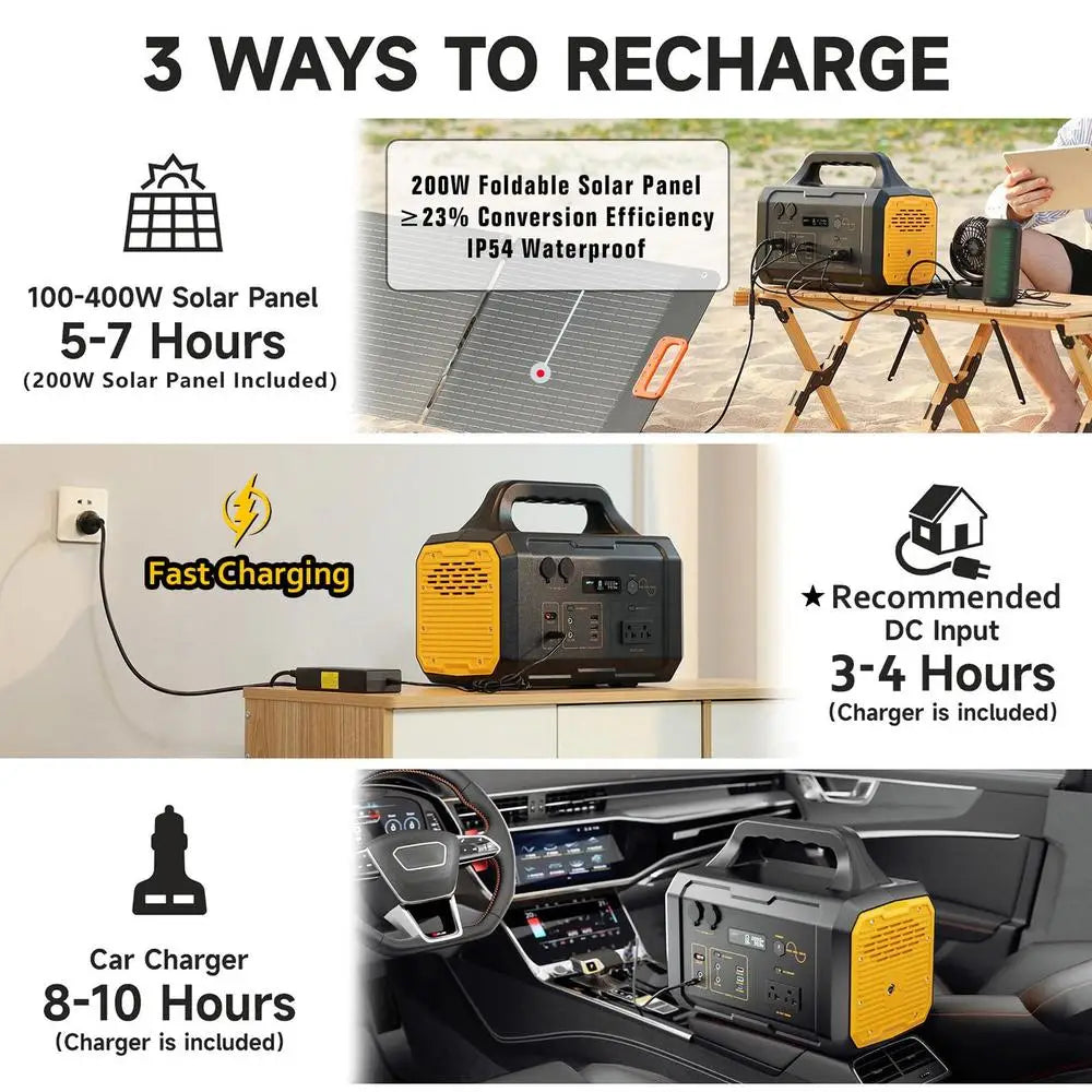 Portable Power Station 1024Wh Solar Generator