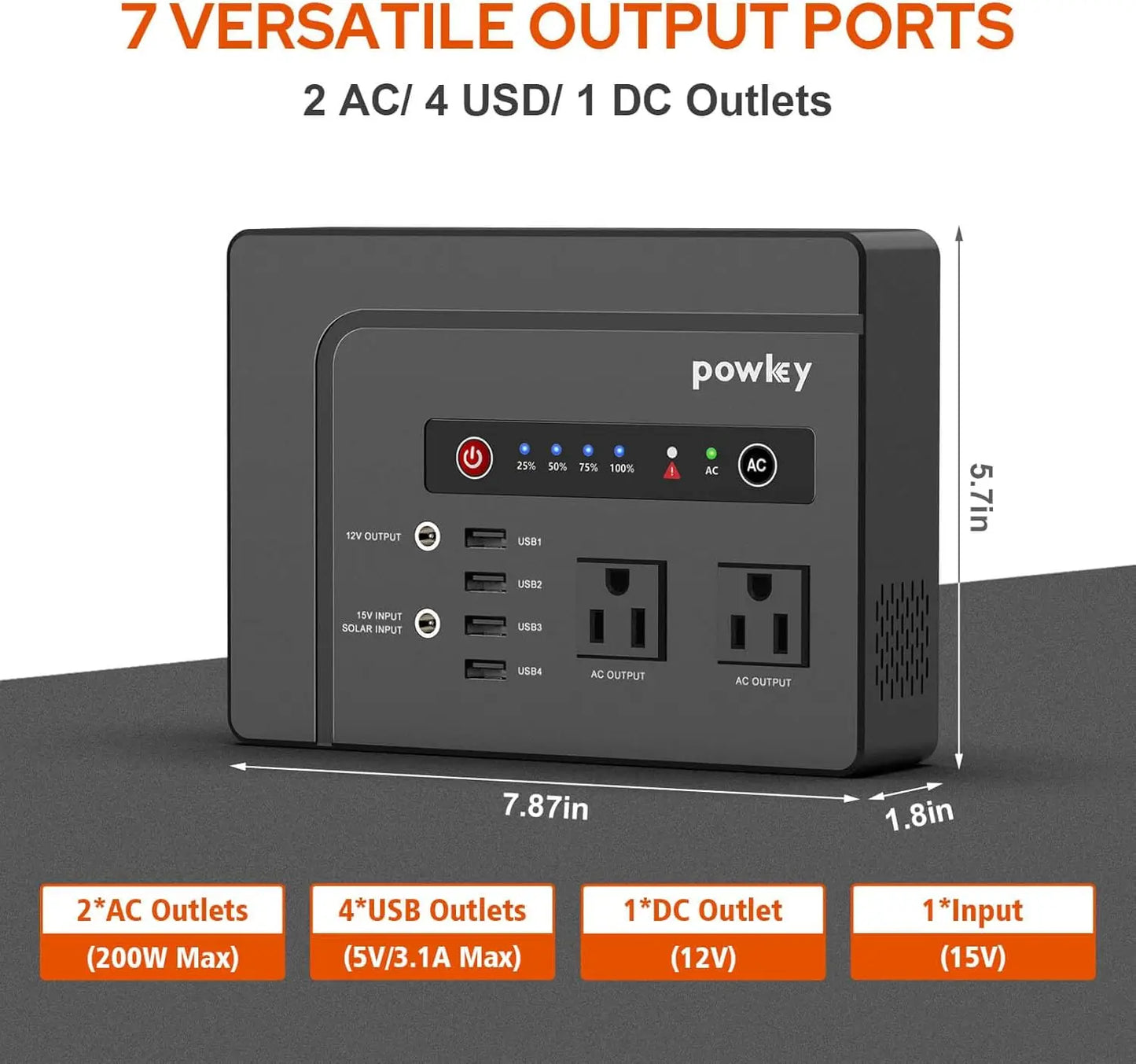 200W Portable Power Station with 40W Foldable Solar Panel 146Wh