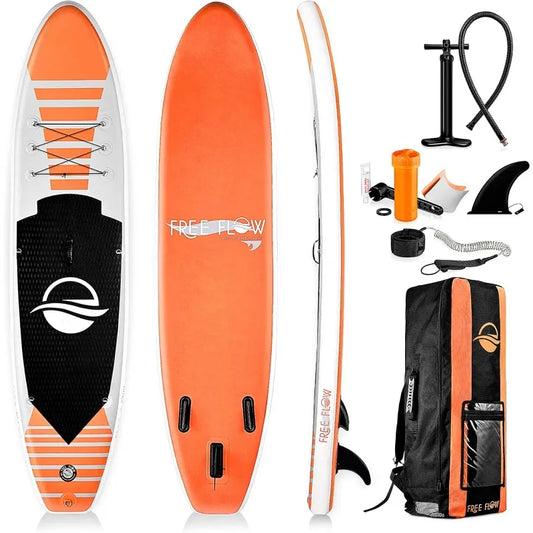 SereneLife Inflatable Stand Up Paddle Board with Paddle and Non Slip Deck